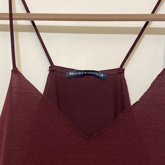 Brandy Melville Burgandy Rhianna Tank Top - Picture 4 of 4